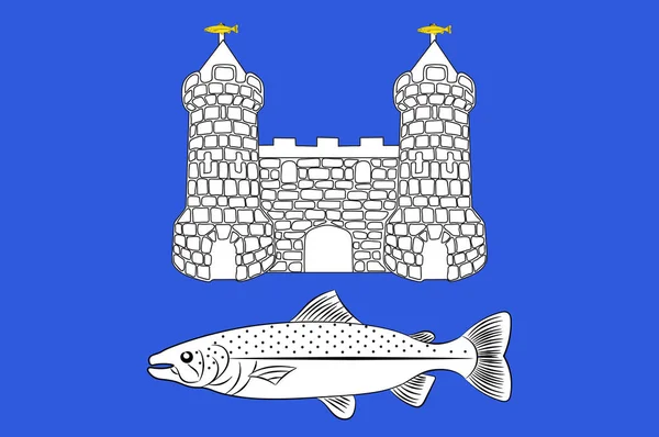 Flagge von Chateaulin in finistere in der Bretagne, Frankreich — Stockvektor
