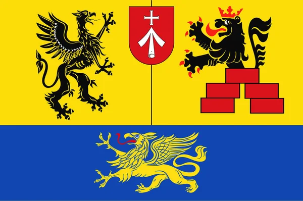 Прапор Воронеги-Рюген в Мекленбург-Ворпомеранія, Німеччина — стоковий вектор