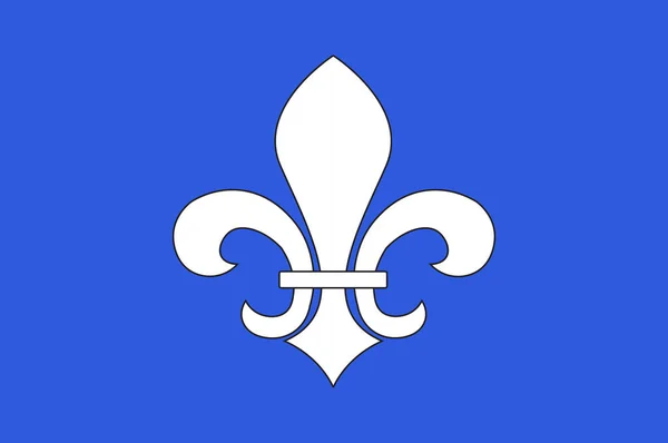 Drapeau de Soissons en Aisne des Hauts-de-France est une région de Fran — Image vectorielle