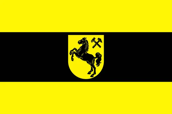 Hernovo vlajka v Severním Porýní-Vestfálsku, Německo — Stockový vektor