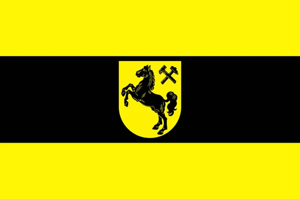 Bandera de Herne en Renania del Norte-Westfalia, Alemania — Archivo Imágenes Vectoriales