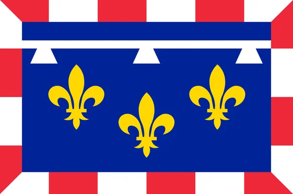Bandeira de Centre-Val de Loire, França — Vetor de Stock