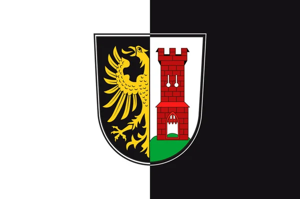 Bandera de Kempten en Swabia en Bavaria, Alemania — Vector de stock