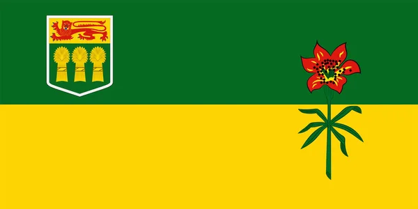 Bandera de Saskatchewan en Canadá — Archivo Imágenes Vectoriales