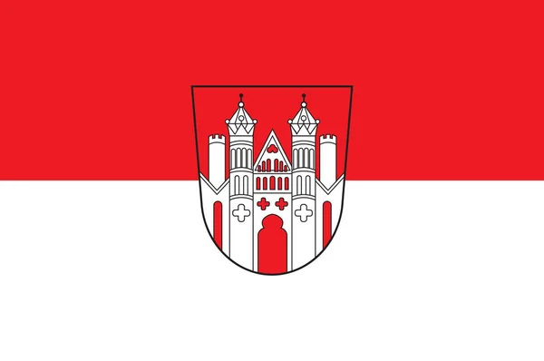 Bandeira de Hoexter em Northern Rhine-Westphalia, Alemania — Vetor de Stock