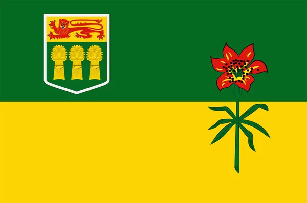 Bandiera di Saskatchewan in Canada — Vettoriale Stock