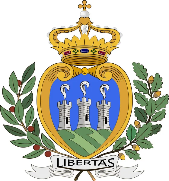 Coat of arms of San Marino — Stock Vector