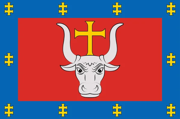 Kaunas läns flagga i Litauen — Stock vektor