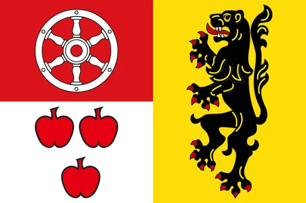 Almanya 'daki Thuringia bölgesindeki Weimarer bayrağı — Stok Vektör
