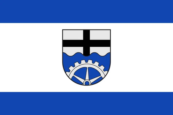 Wickede ist eine Gemeinde im Kreis Soest in Nordrhein-Westfalen. Vektorillustration — Stockillustration Flagge von Wickede in Nordrhein-Westfalen, Deutschland — Stockvektor