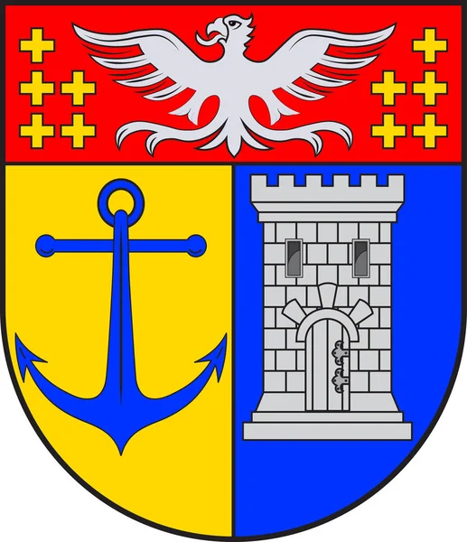 Escudo de armas de Rehlingen-Siersburg en Saarlouis en Sarre en — Vector de stock