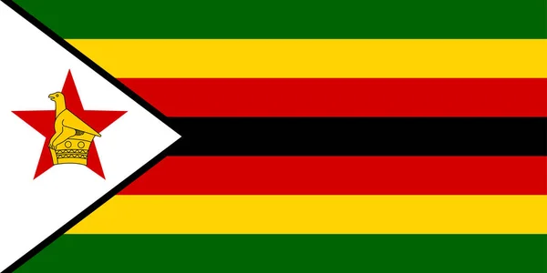 Zimbabve bayrağı — Stok Vektör
