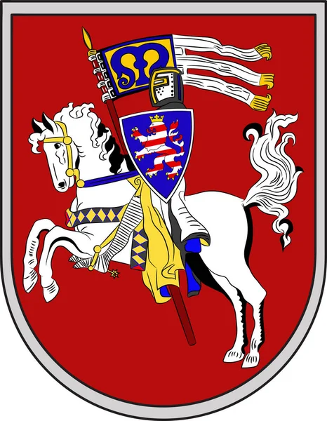 Escudo de Marburgo en Hesse, Alemania . — Vector de stock