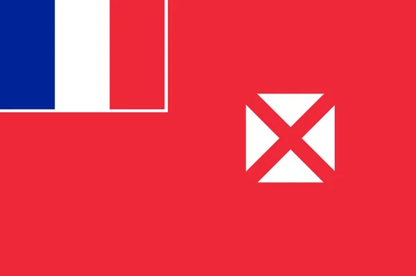 Wallis és Futuna zászlaja, Franciaország — Stock Vector