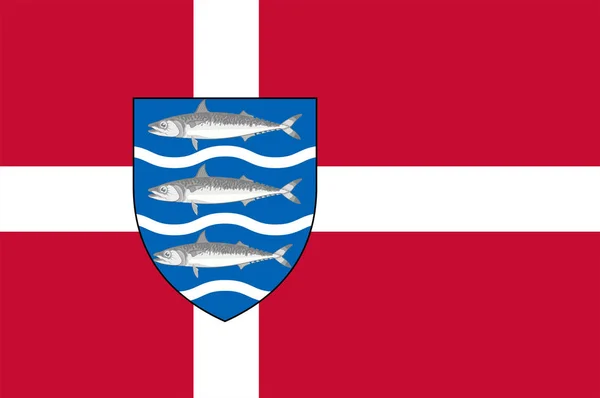 Vlag van Aabenraa in Zuid-Jutland — Stockvector