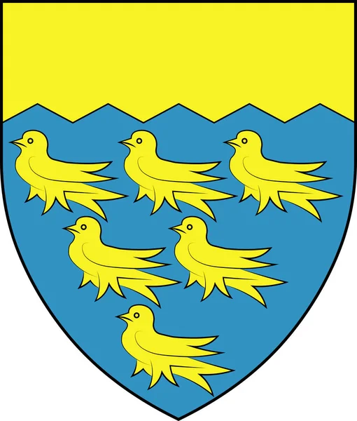 Герб західного Сассекс в Англії — стоковий вектор