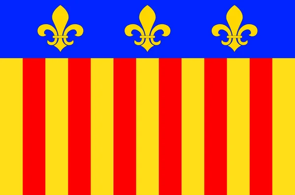 Vlajka Millau v Aveyron v Occitanie je region ve Francii — Stockový vektor