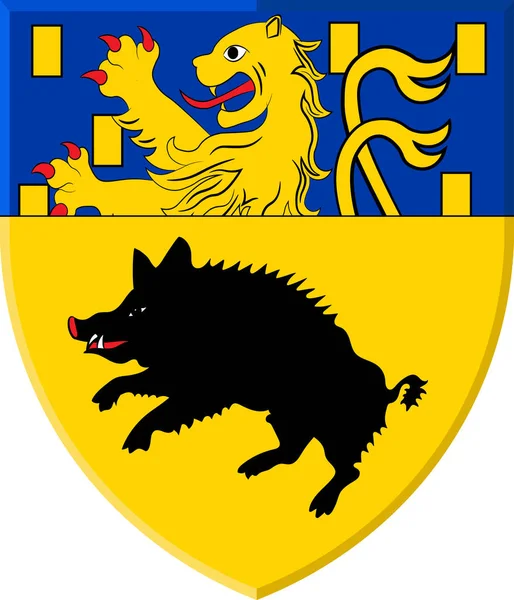 Герб Нетфена в Северном Рейне-Вестфалии, Германия — стоковый вектор