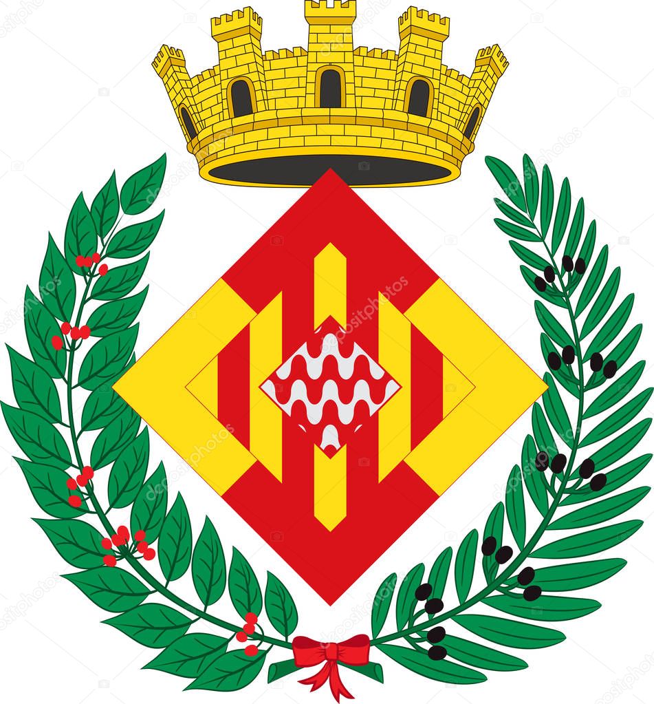 Coat of arms of Girona is a province of Spain