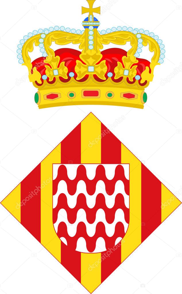 Coat of arms of Girona is a city of Spain