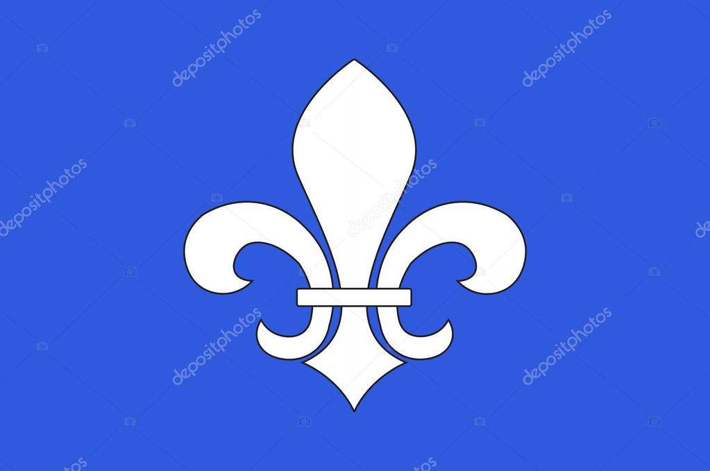 Flag of Soissons in Aisne of Hauts-de-France is a Region of Fran