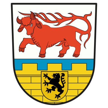 Oberspreewald-Lausitz, Almanya 'nın Brandenburg bölgesinin güney kesiminde yer alan bir bölgesidir. Vektör Illustration