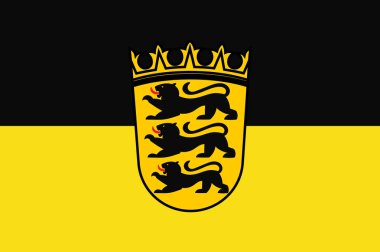 Baden-Wuerttemberg Almanya ülkesi bayrağı