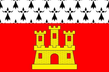 Cotes-darmor of Brittany, Fransa 'daki Dinan bayrağı