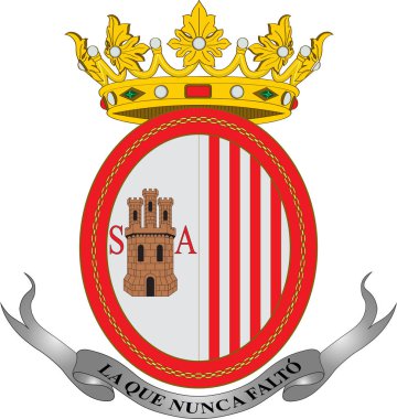 Coat of arms of Sanguesa in Navarre in Spain clipart