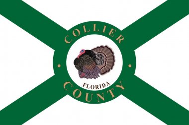 Florida of USA 'da Collier Ilçesi bayrağı