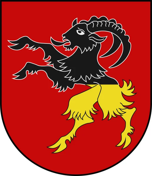 Escudo de armas de Stans en el cantón de Nidwalden en Suiza — Archivo Imágenes Vectoriales