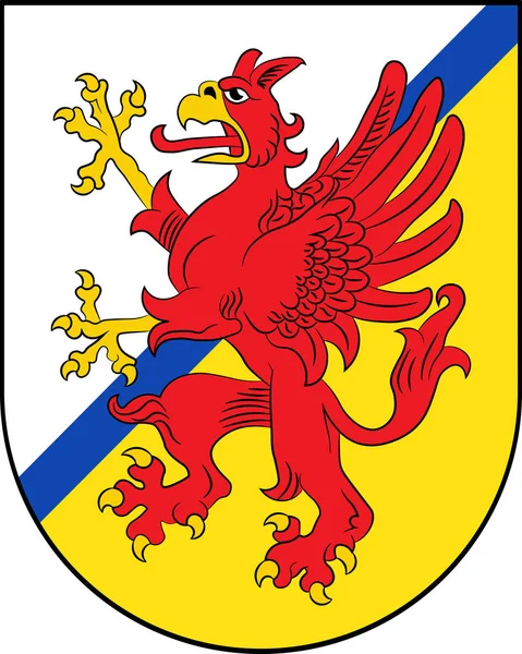 Brasão de armas de Vorpommern-Greifswald em Mecklemburgo-Pomerânia Ocidental , — Vetor de Stock