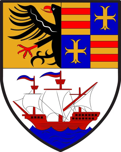Escudo de armas de freno en Baja Sajonia, Alemania — Archivo Imágenes Vectoriales