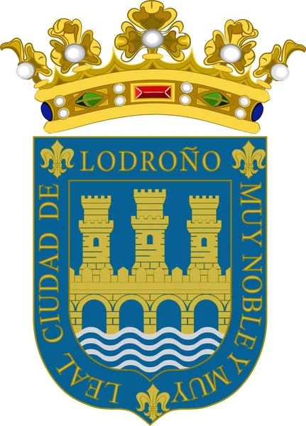 Герб Логроно в Ла-Ріоха, Іспанія — стоковий вектор