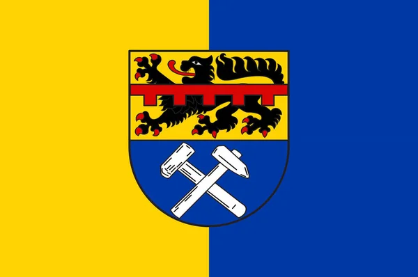 Bandera de la ciudad de Mechernich en Renania del Norte-Westfalia, Alemania — Vector de stock