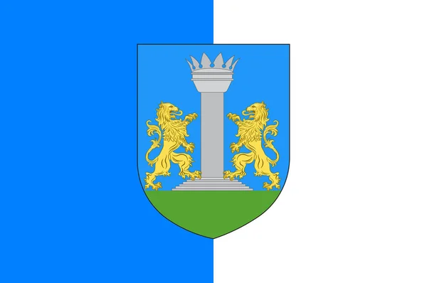 Korsika, Fransa bölgesindeki Ajaccio bayrağı — Stok Vektör