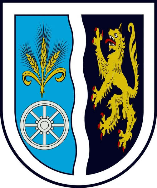 Escudo de Rockenhausen en Donnersbergkreis de Renania-Pa — Vector de stock