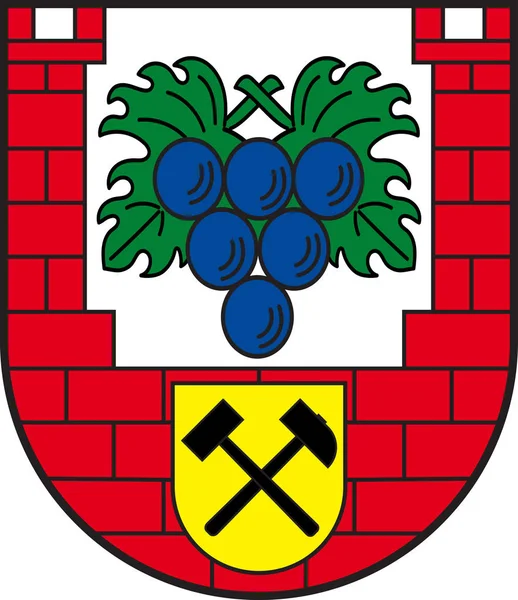 Burgenlandkreis címere a németországi Szász-Anhalt tartományban — Stock Vector