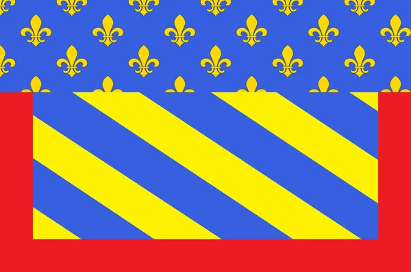 オート・ド・フランスのソムにあるアブビルの国旗はフラの地域です — ストックベクタ