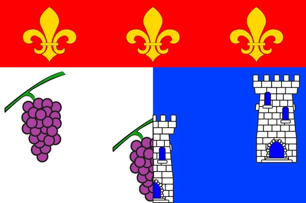 La bandiera di Les Andelys a Eure of Normandy è una regione della Francia — Vettoriale Stock