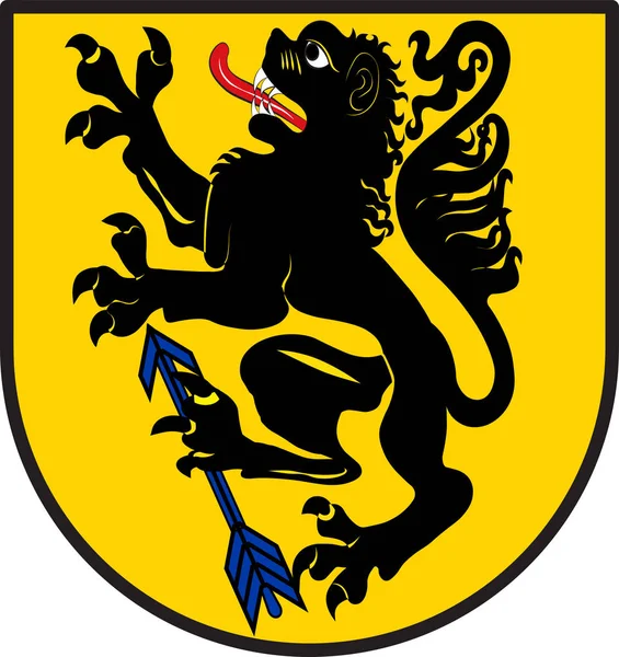 Wappen der Stadt Nideggen in Nordrhein-Westfalen, Deutschland — Stockvektor