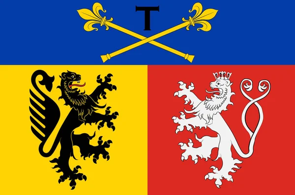 Bandeira de Uebach-Palenberg in North Rhine-Westphalia, Alemanha —  Vetores de Stock