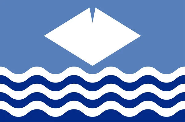 Bandeira da Ilha de Wight na Inglaterra — Vetor de Stock