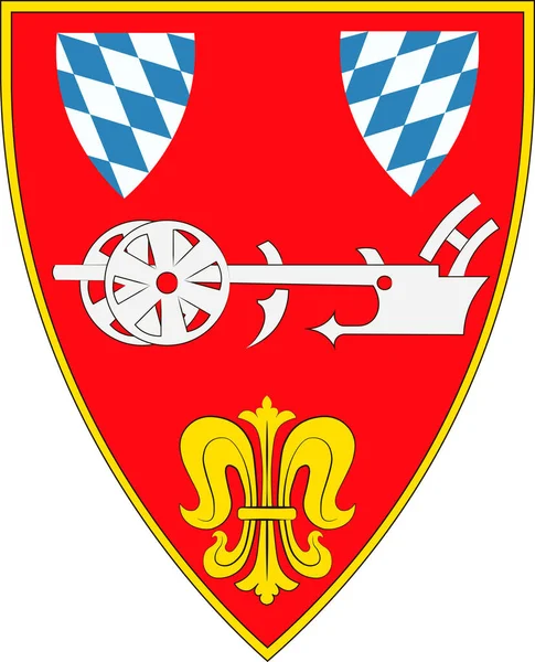 ドイツ、バイエルン州下部のシュトラウビングの紋章 — ストックベクタ