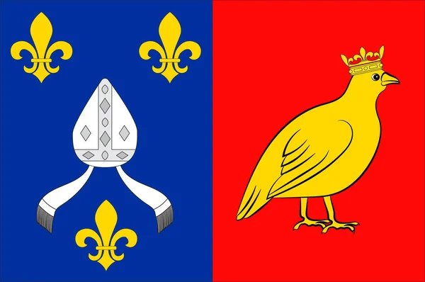 Flaga Charente-Maritime w Nouvelle-Aquitaine jest największym — Wektor stockowy