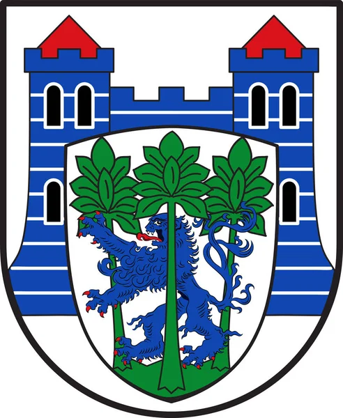 Uelzen címere Alsó-Szászországban, Németország — Stock Vector