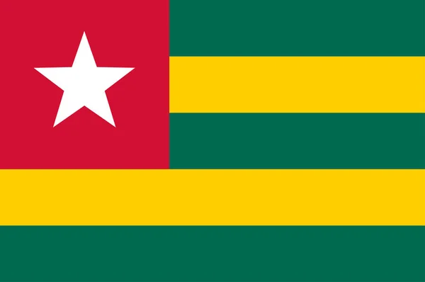 Vlajka republiky Togo — Stockový vektor