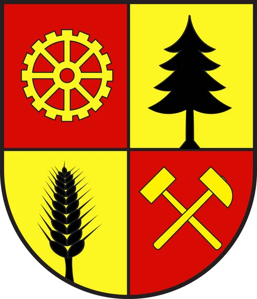 Wappen von Freital in Sachsen in Deutschland — Stockvektor