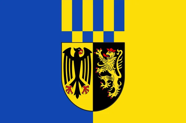 Flagge des Rheinland-Pfalz-Kreises, Deutschland — Stockvektor