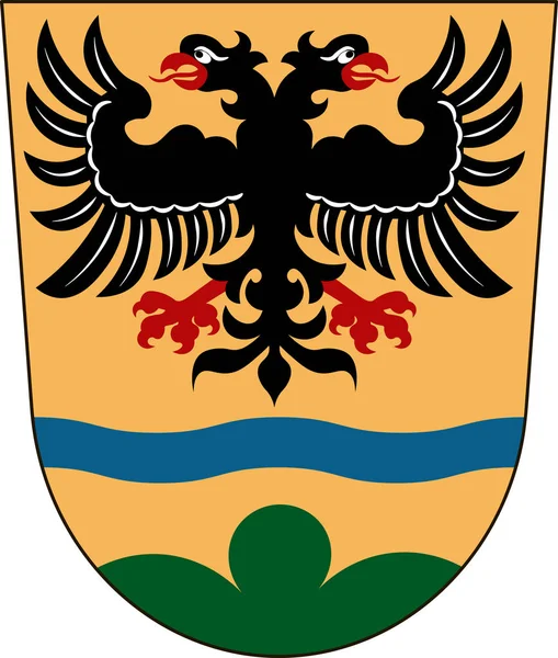 Escudo de armas de Deggendorf en Baja Baviera, Alemania — Vector de stock